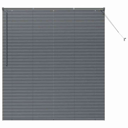 Venetian Blinds Manual Dark Grey 175 x 160 cm Aluminium