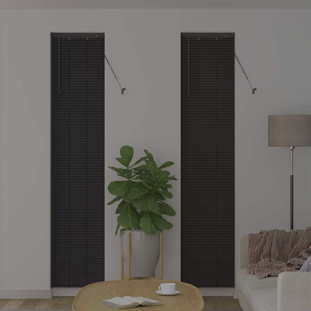 Venetian Blinds Manual Dark Grey 220 x 50 cm Aluminium