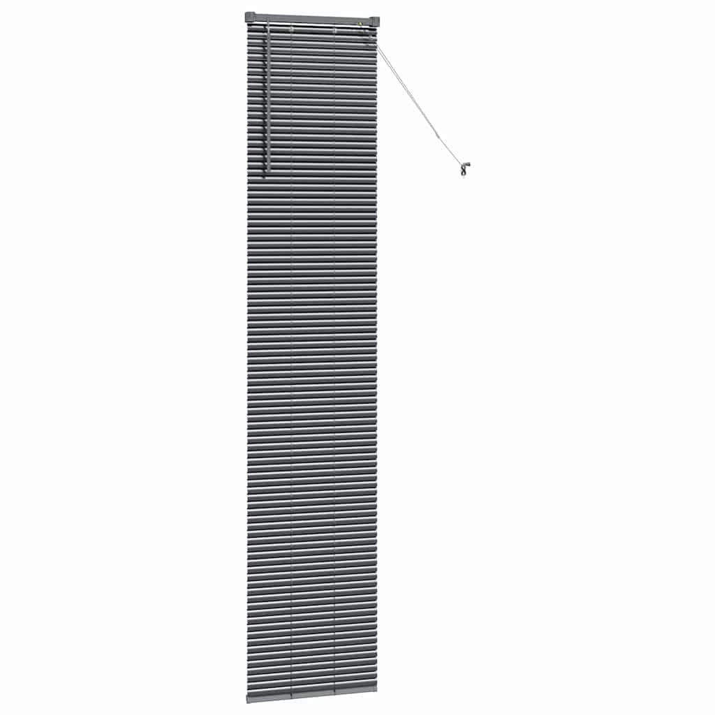Venetian Blinds Manual Dark Grey 220 x 50 cm Aluminium
