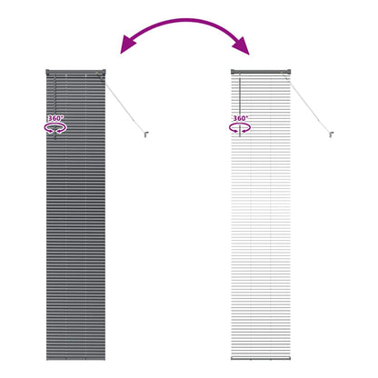 Venetian Blinds Manual Dark Grey 220 x 50 cm Aluminium