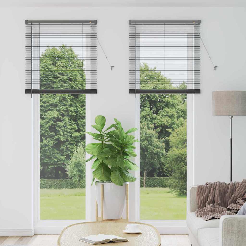 Venetian Blinds Manual Dark Grey 220 x 70 cm Aluminium