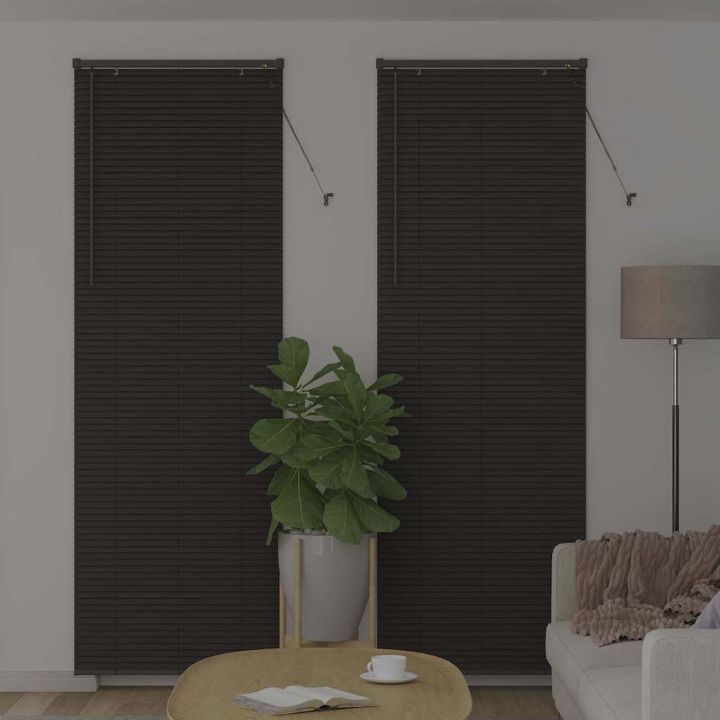 Venetian Blinds Manual Dark Grey 220 x 70 cm Aluminium