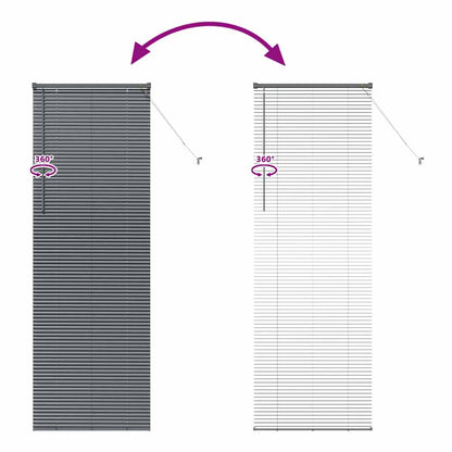 Venetian Blinds Manual Dark Grey 220 x 70 cm Aluminium