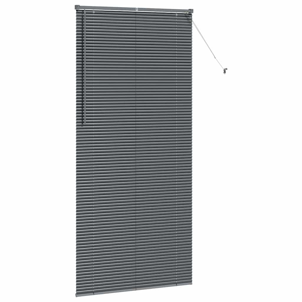 Venetian Blinds Manual Dark Grey 220 x 100 cm Aluminium