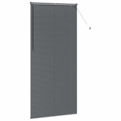Venetian Blinds Manual Dark Grey 220 x 100 cm Aluminium