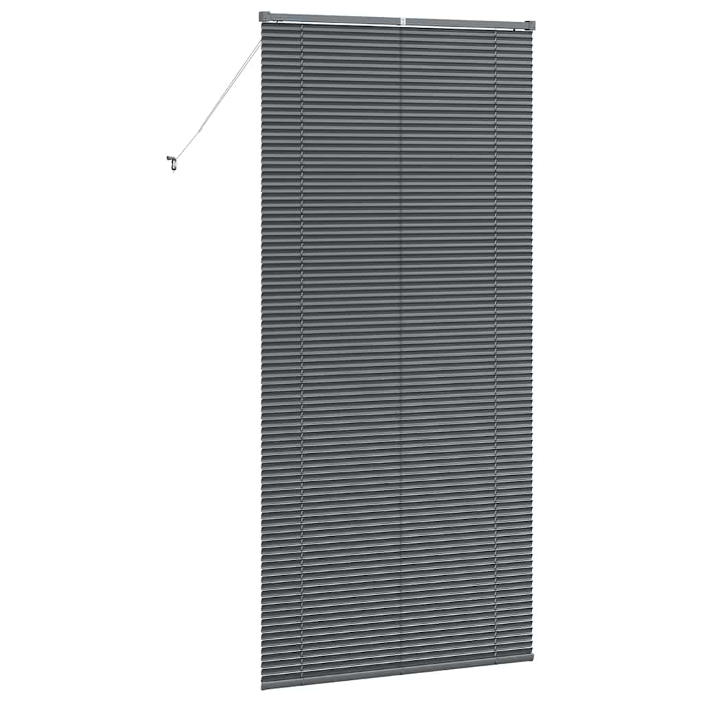 Venetian Blinds Manual Dark Grey 220 x 100 cm Aluminium