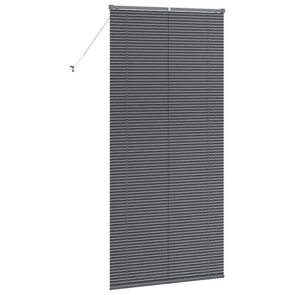 Venetian Blinds Manual Dark Grey 220 x 100 cm Aluminium