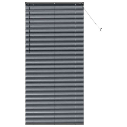 Venetian Blinds Manual Dark Grey 220 x 100 cm Aluminium