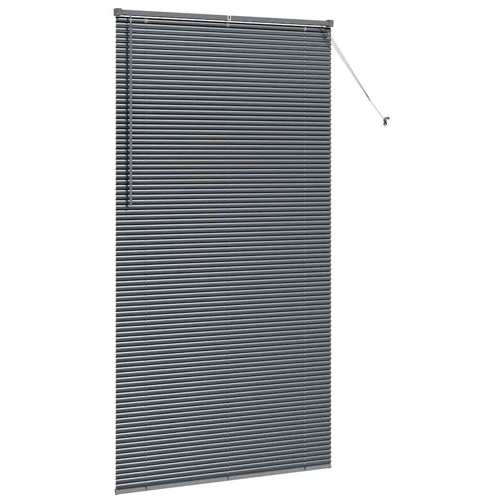 Venetian Blinds Manual Dark Grey 220 x 120 cm Aluminium