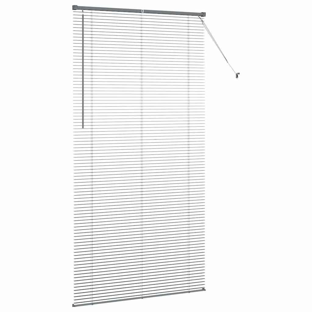 Venetian Blinds Manual Dark Grey 220 x 120 cm Aluminium