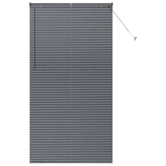 Venetian Blind Dark Grey 220 x 120 cm 25 mm Aluminium