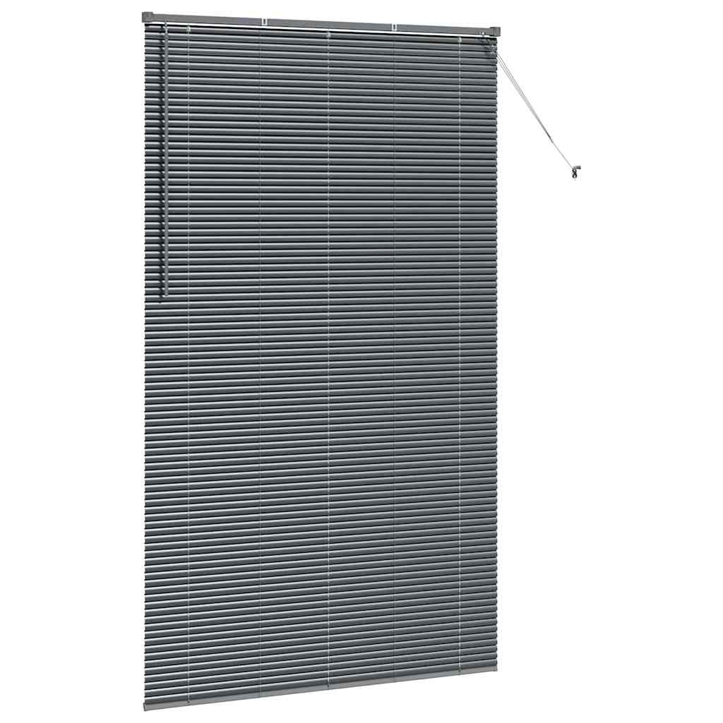 Venetian Blinds Manual Dark Grey 220 x 130 cm Aluminium