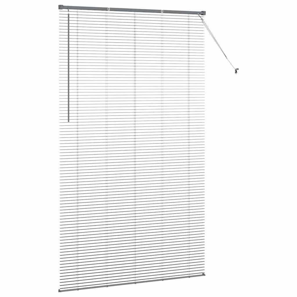 Venetian Blinds Manual Dark Grey 220 x 130 cm Aluminium