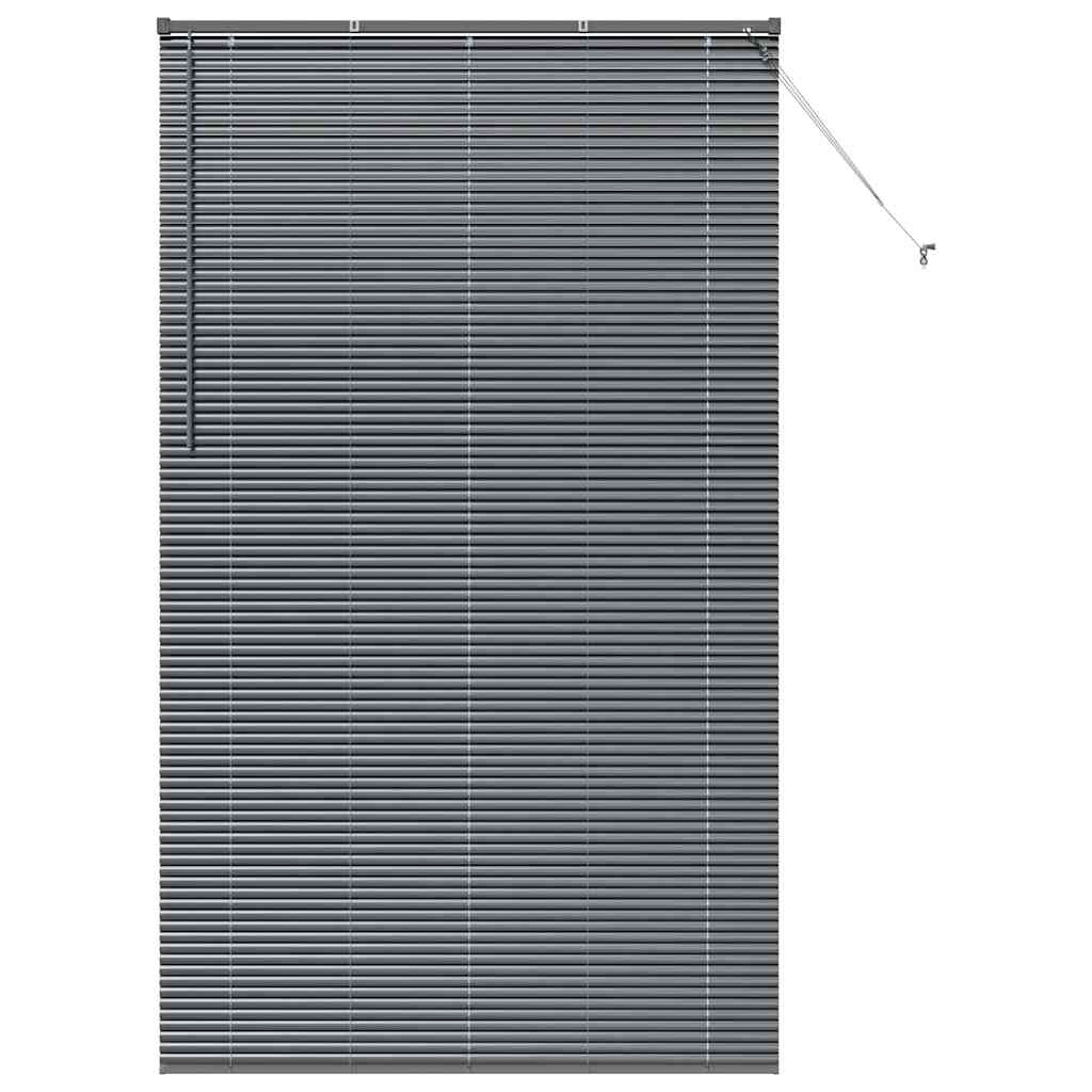Venetian Blinds Manual Dark Grey 220 x 130 cm Aluminium