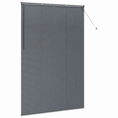 Venetian Blinds Manual Dark Grey 220 x 145 cm Aluminium