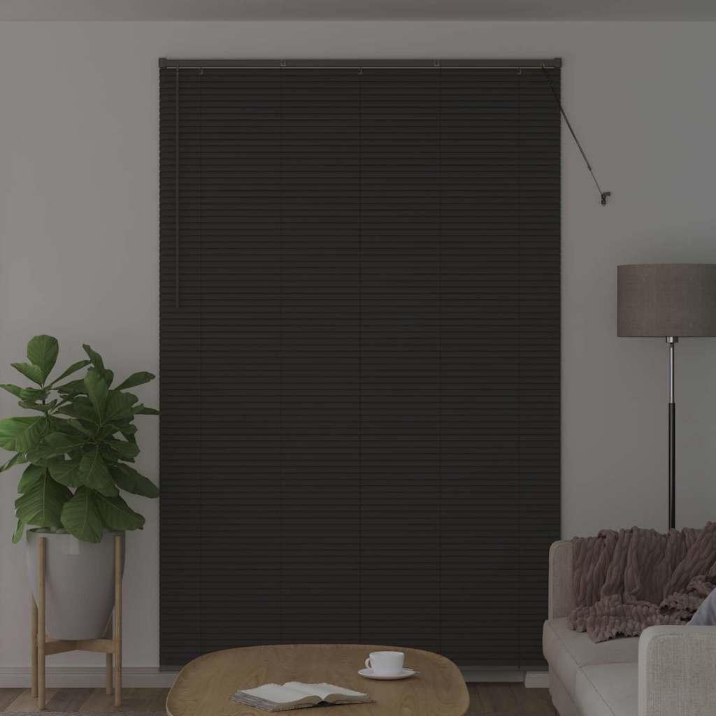 Venetian Blinds Height Adjustable Dark Grey 220x150cm Aluminium