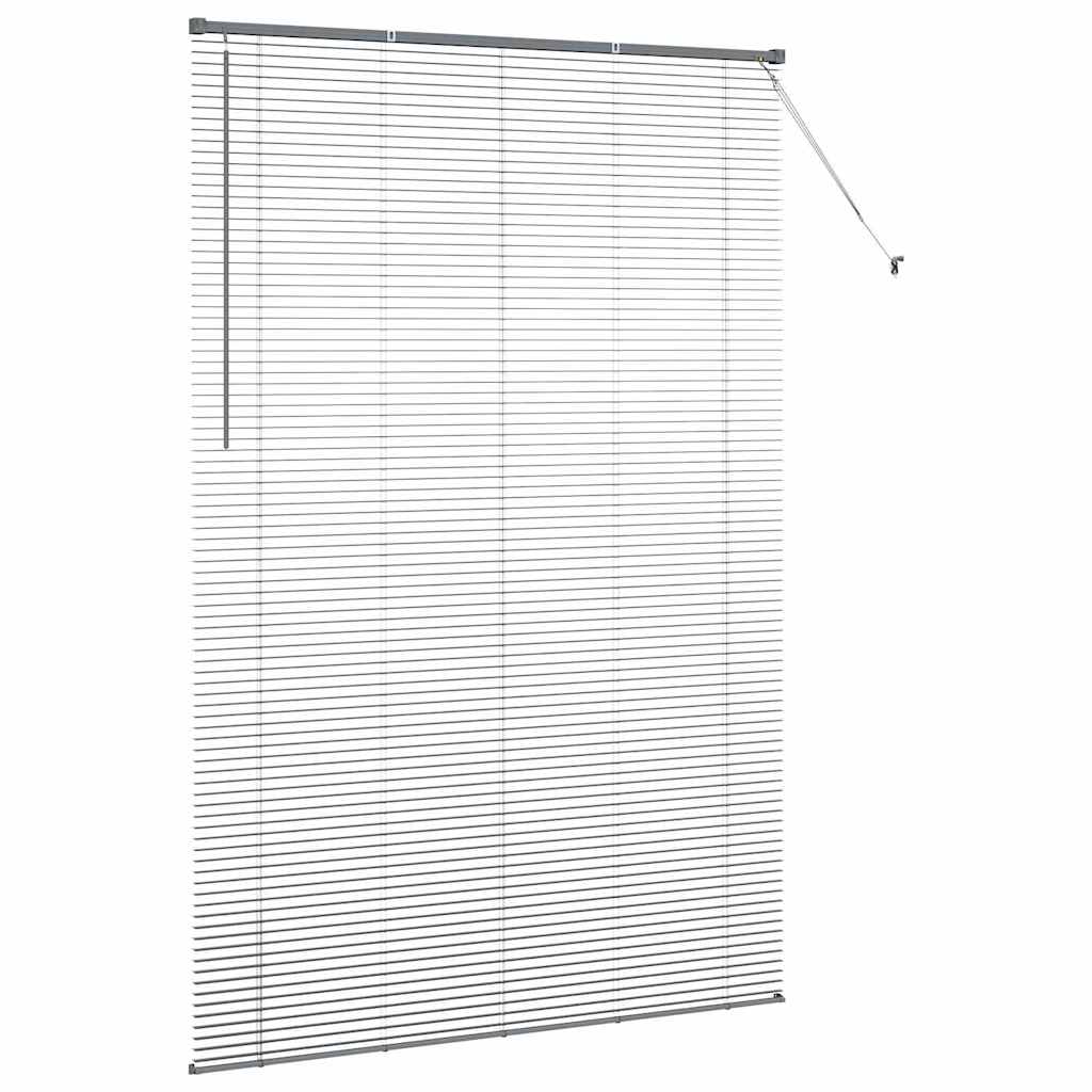 Venetian Blinds Height Adjustable Dark Grey 220x150cm Aluminium