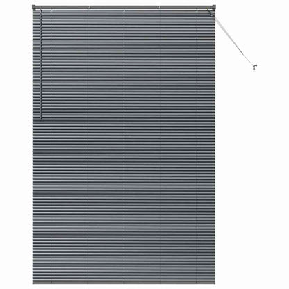 Venetian Blinds Height Adjustable Dark Grey 220x150cm Aluminium
