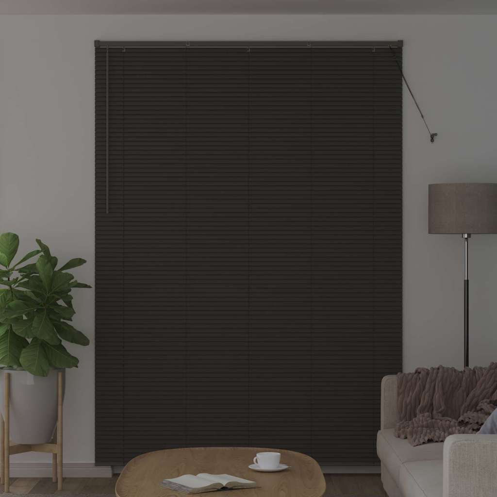 Venetian Blinds Manual Dark Grey 220 x 155 cm Aluminium