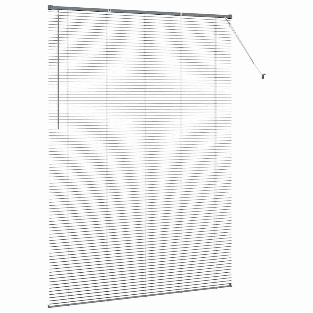 Venetian Blinds Manual Dark Grey 220 x 155 cm Aluminium