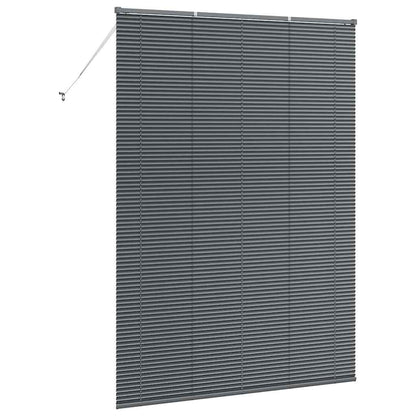 Venetian Blinds Manual Dark Grey 220 x 155 cm Aluminium