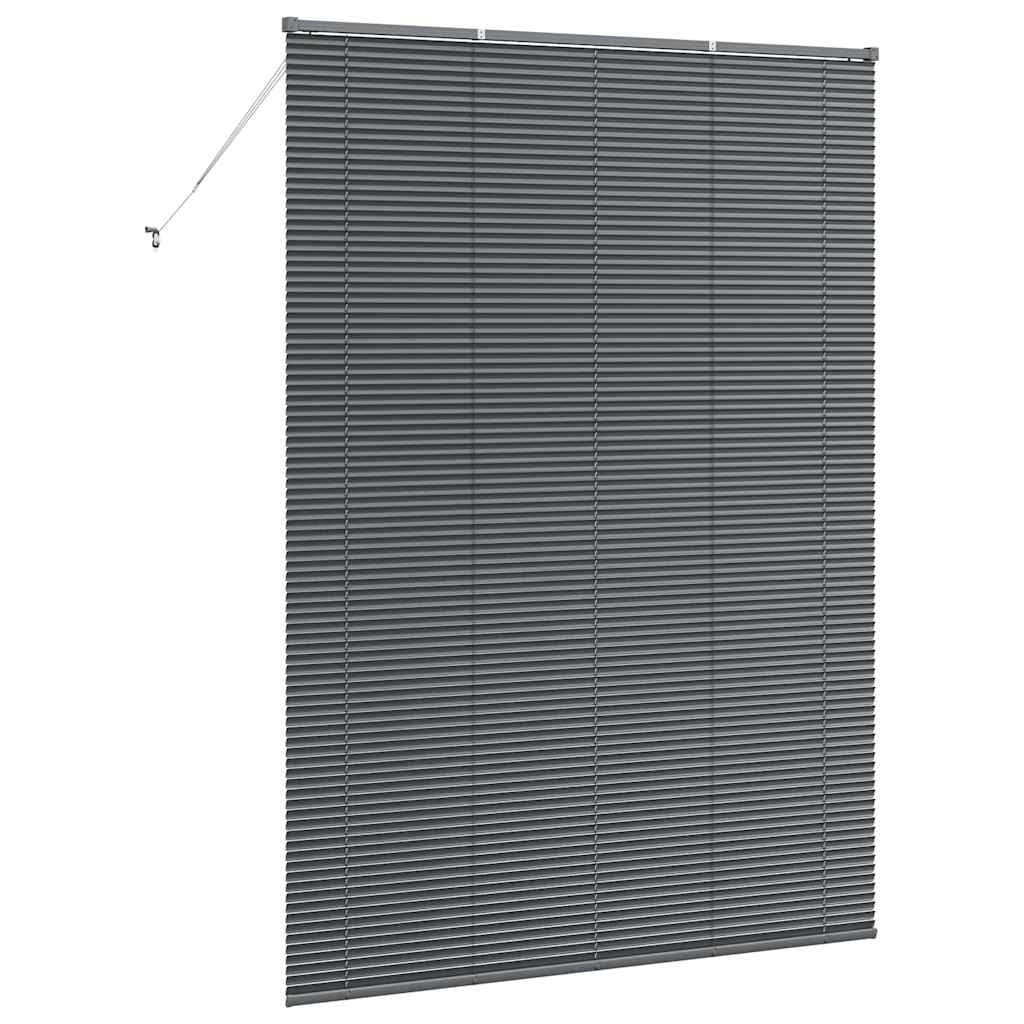 Venetian Blinds Manual Dark Grey 220 x 160 cm Aluminium