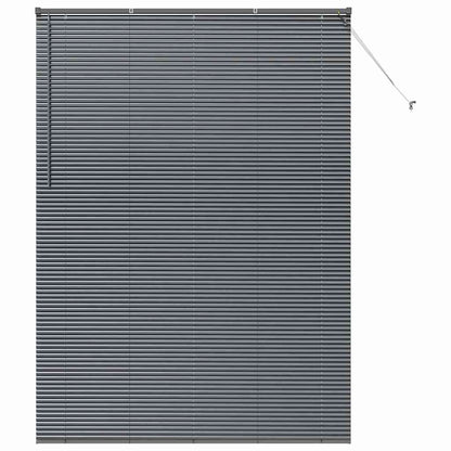 Venetian Blinds Manual Dark Grey 220 x 160 cm Aluminium