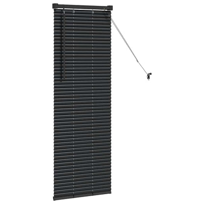 Venetian Blinds Height Adjustable Black 130 x 45 cm Aluminium