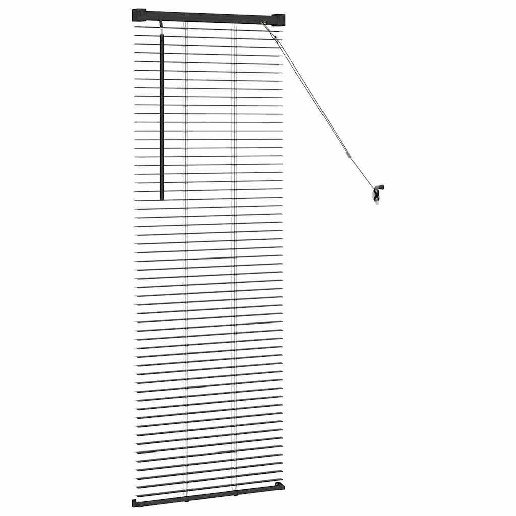 Venetian Blinds Height Adjustable Black 130 x 45 cm Aluminium