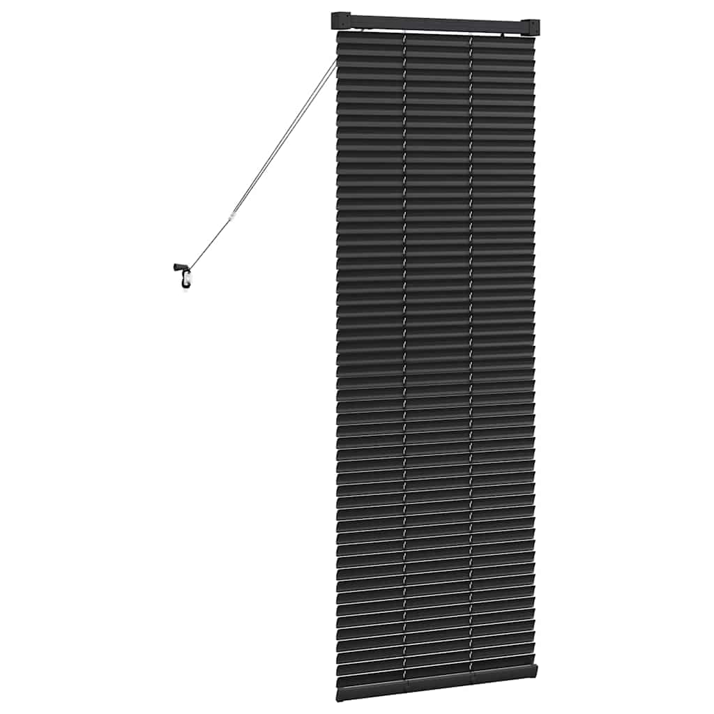 Venetian Blinds Height Adjustable Black 130 x 45 cm Aluminium