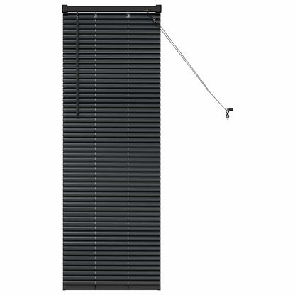Venetian Blinds Height Adjustable Black 130 x 45 cm Aluminium