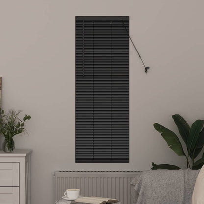 Venetian Blinds Height Adjustable Black 130 x 50 cm Aluminium