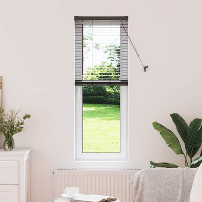 Venetian Blinds Height Adjustable Black 130 x 55 cm Aluminium