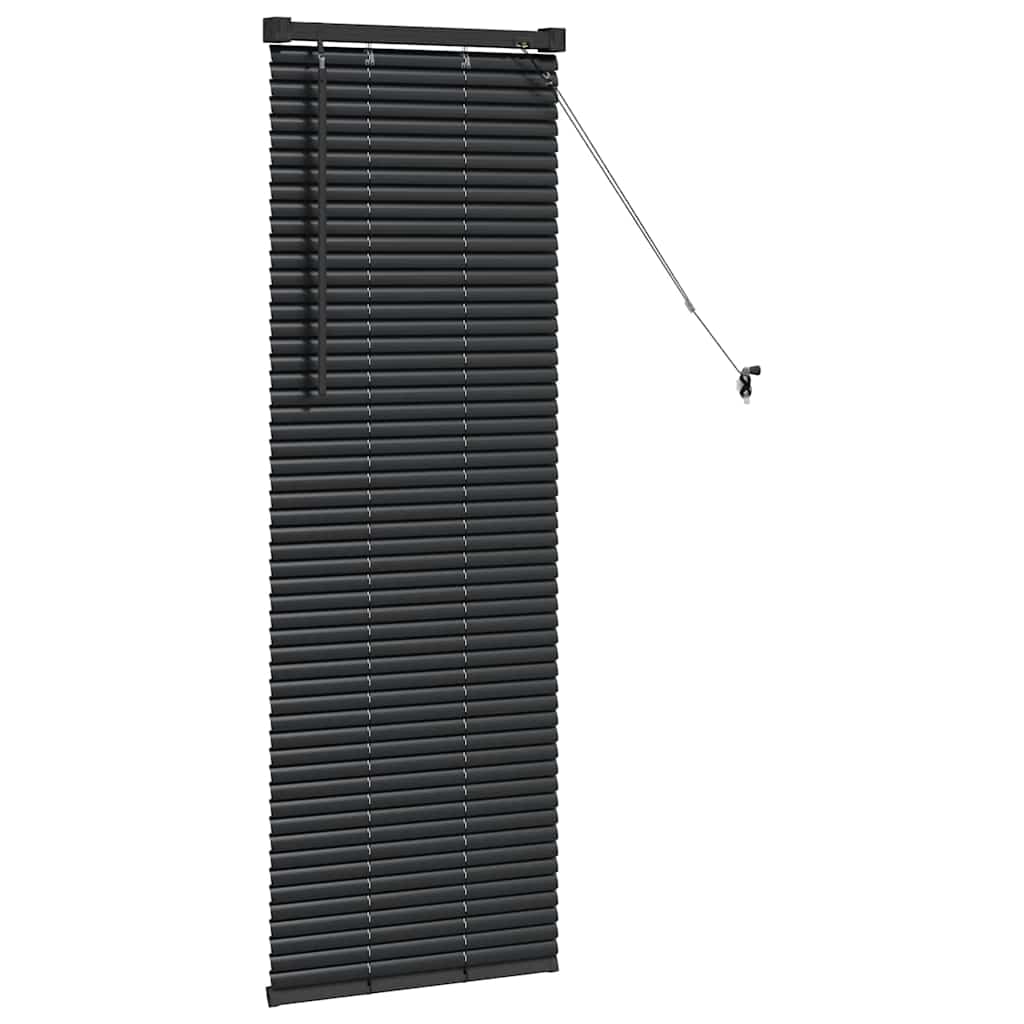 Venetian Blinds Height Adjustable Black 130 x 55 cm Aluminium