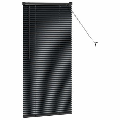 Venetian Blinds Height Adjustable Black 130 x 60 cm Aluminium