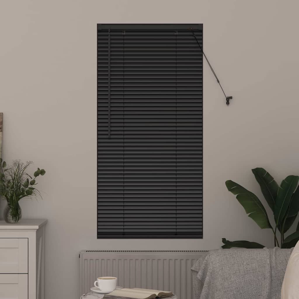 Venetian Blinds Manual Black 60 x 2.5 x 130 cm Aluminium