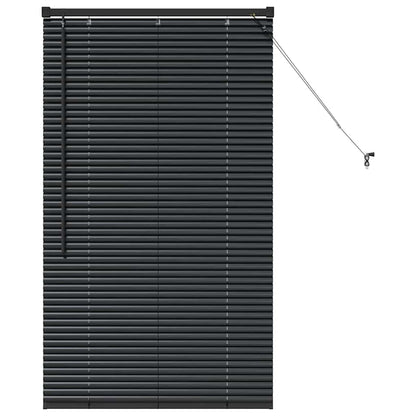 Venetian Blinds Height Adjustable Black 130 x 75 cm Aluminium