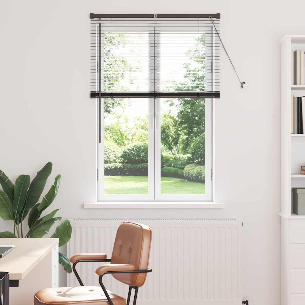 Venetian Blinds Height Adjustable Black 130 x 95 cm Aluminium