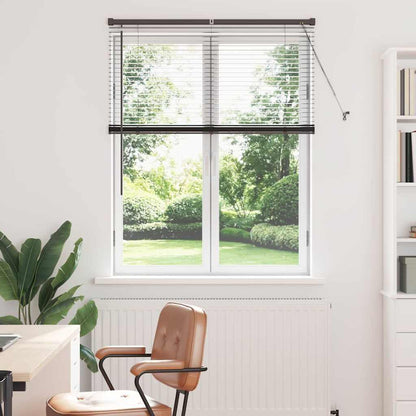 Venetian Blinds Height Adjustable Black 130 x 105 cm Aluminium