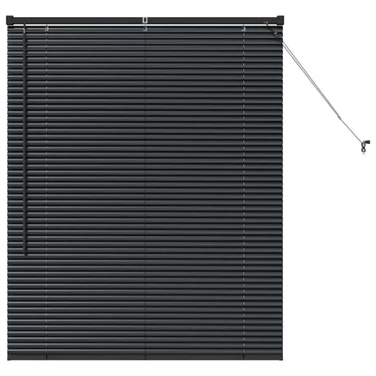 Venetian Blinds Height Adjustable Black 130 x 105 cm Aluminium