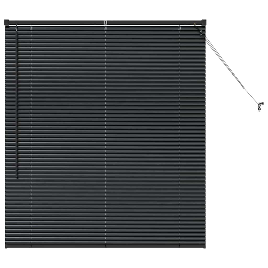 Venetian Blinds Height Adjustable Black 130 x 110 cm Aluminium