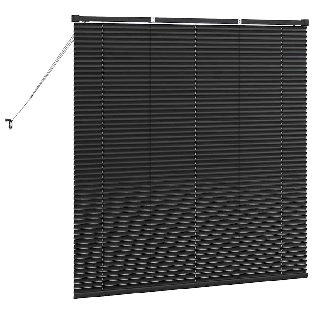 Venetian Blinds Height Adjustable Black 130 x 125 cm Aluminium