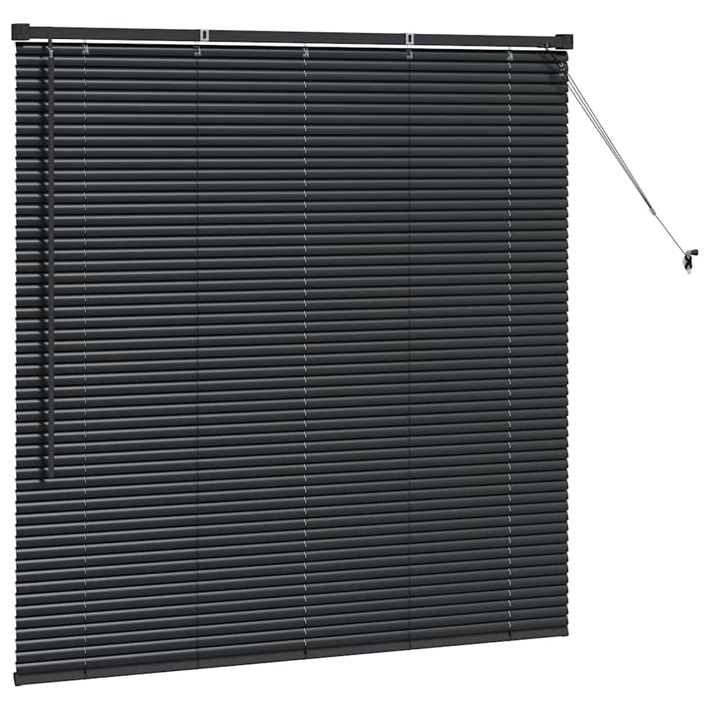 Venetian Blinds Height Adjustable Black 130 x 135 cm Aluminium