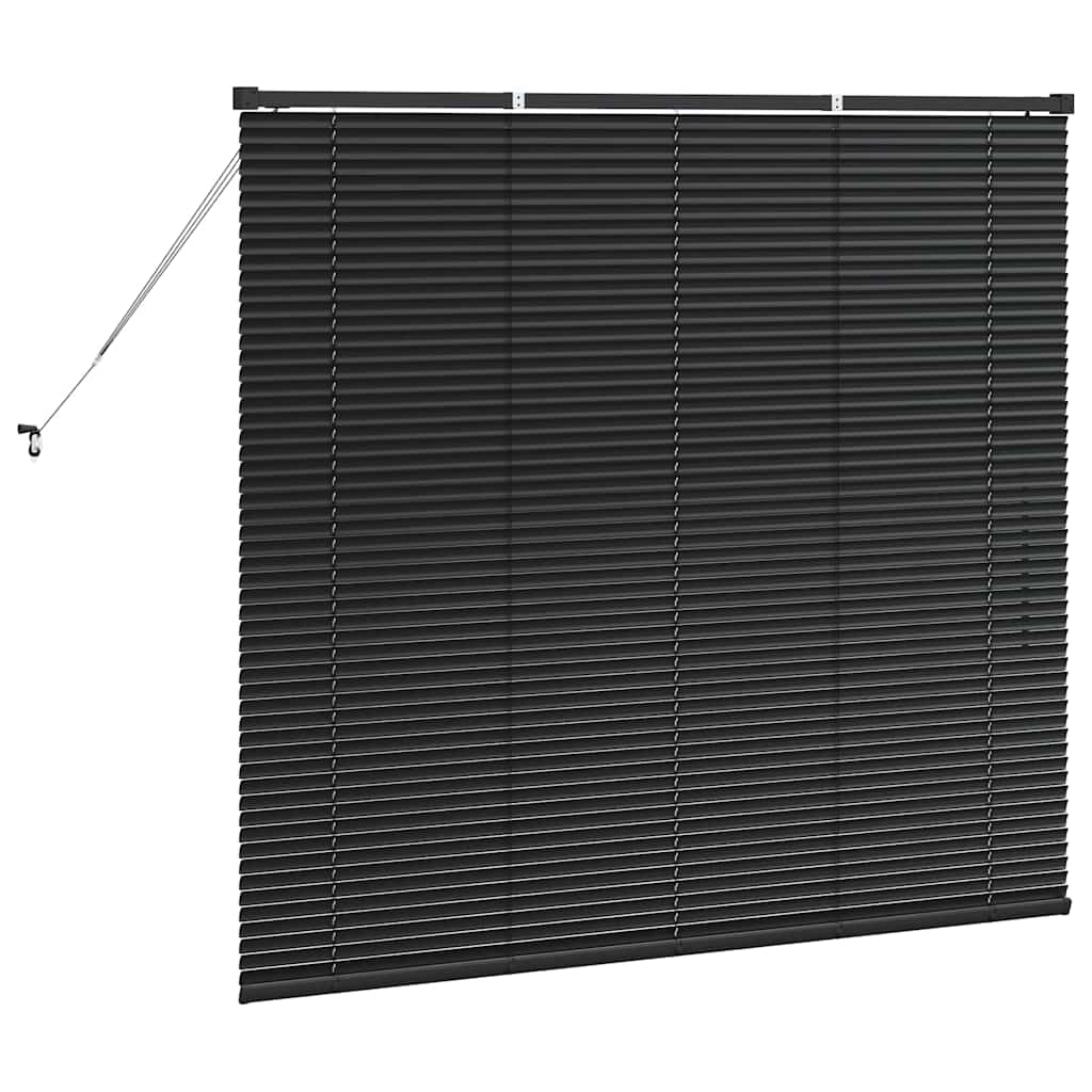 Venetian Blinds Height Adjustable Black 130 x 140 cm Aluminium