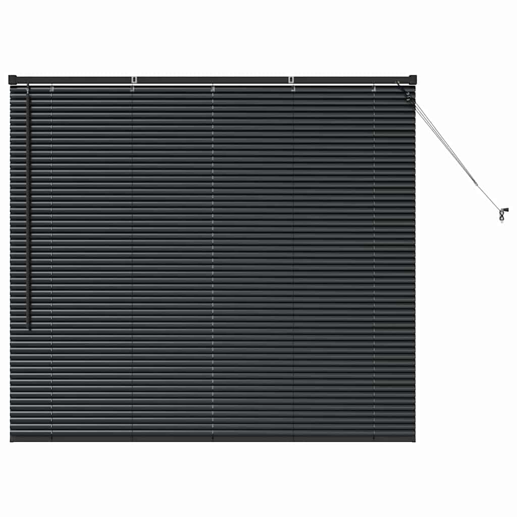 Venetian Blinds Height Adjustable Black 130 x 140 cm Aluminium