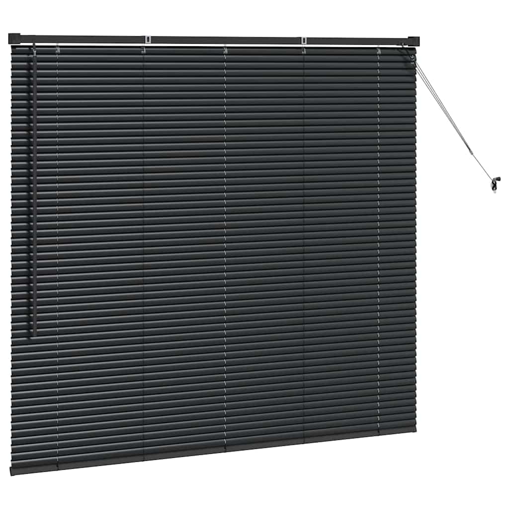 Venetian Blinds Height Adjustable Black 130 x 145 cm Aluminium
