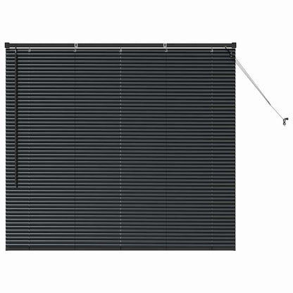 Venetian Blinds Height Adjustable Black 130 x 150 cm Aluminium