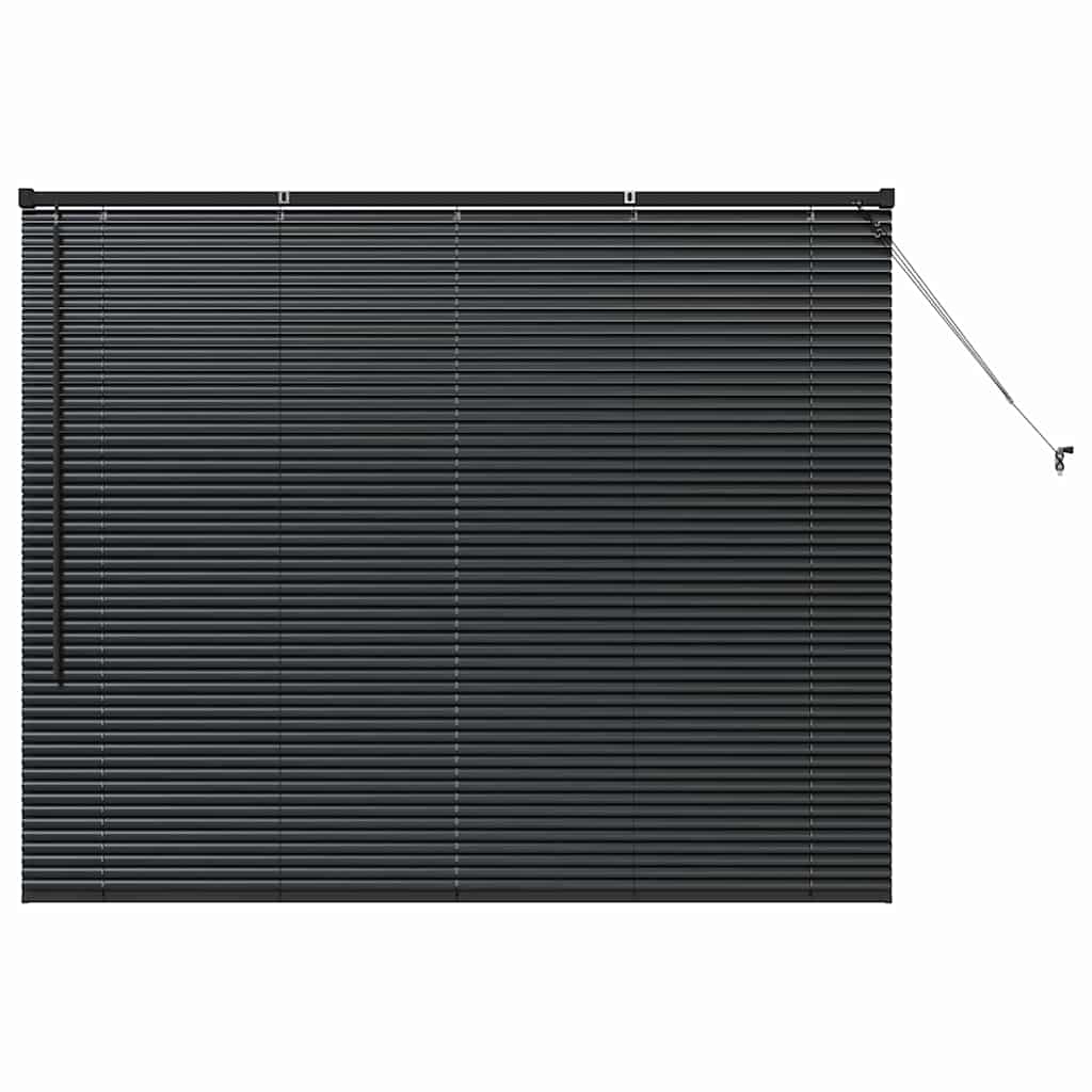 Venetian Blinds Height Adjustable Black 130 x 155 cm Aluminium