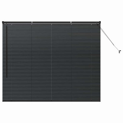 Venetian Blinds Height Adjustable Black 130 x 155 cm Aluminium