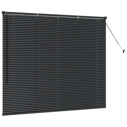 Venetian Blinds Height Adjustable Black 130 x 160 cm Aluminium